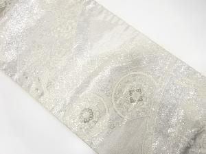 アンティーク　丸紋に花鳥模様織り出し袋帯(着用可)